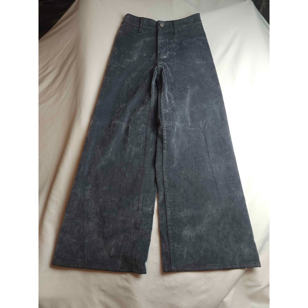 Universal Thread Sailor Wide Leg Jeans Womens Size 4R Dark Gray Flocked Denim